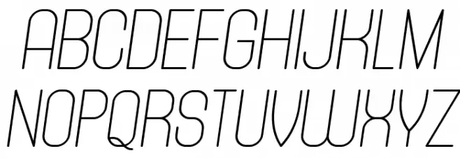 Tracking Italic Шрифта строчной