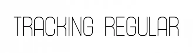 Tracking Regular  Frei Schriftart Herunterladen