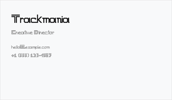 Trackmania Business Card