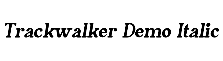 Trackwalker Demo Italic  les polices de caractères gratuit tlcharger