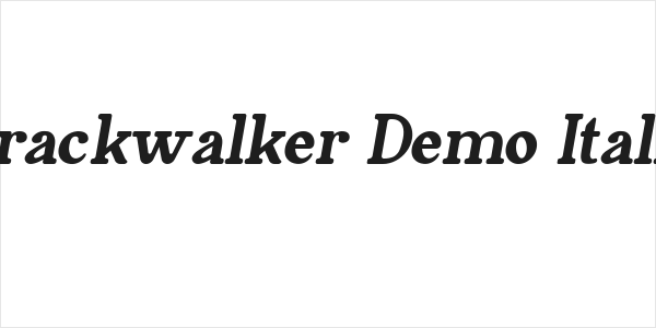 Trackwalker Demo Italic Logo