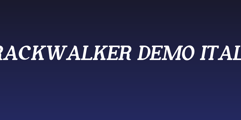 Trackwalker Demo Italic Social Header