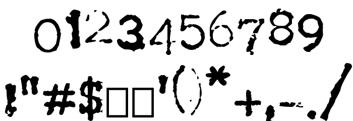 Tract Font OTHER CHARS