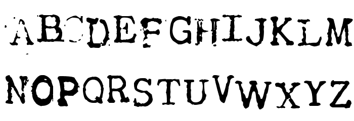 Tract Font LOWERCASE