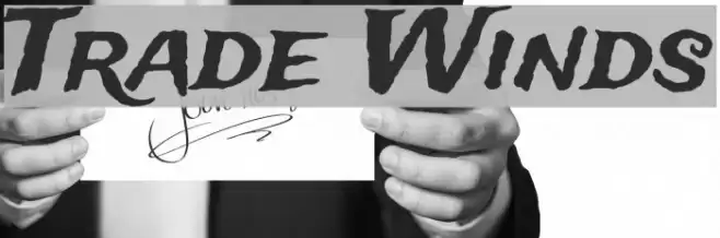 Trade Winds Font examples