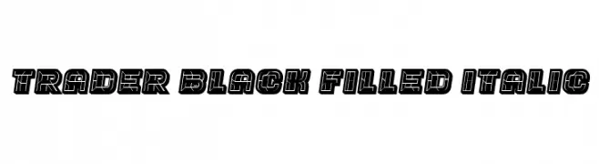 Trader Black Filled Italic  Frei Schriftart Herunterladen