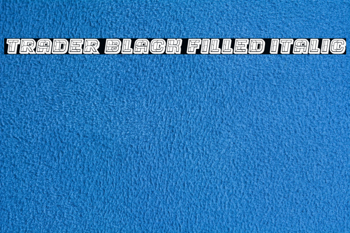 Trader Black Filled Italic Example 1