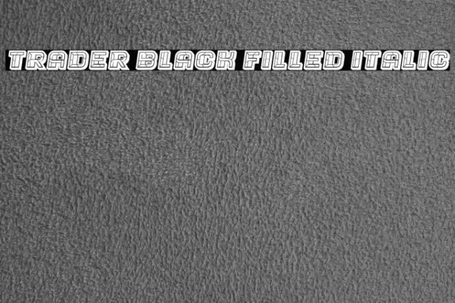Trader Black Filled Italic Font examples