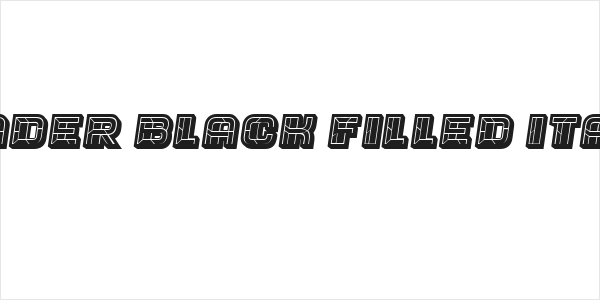 Trader Black Filled Italic Logo