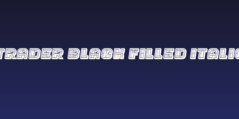 Trader Black Filled Italic Social Header