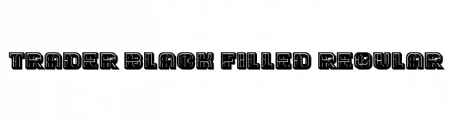 Trader Black Filled Regular  Frei Schriftart Herunterladen