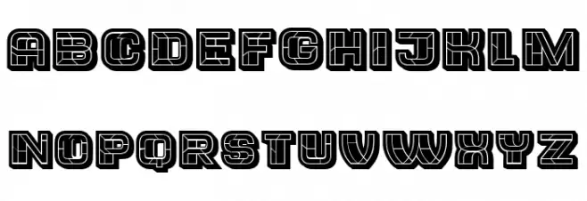 Trader Black Filled Regular 字体 大写