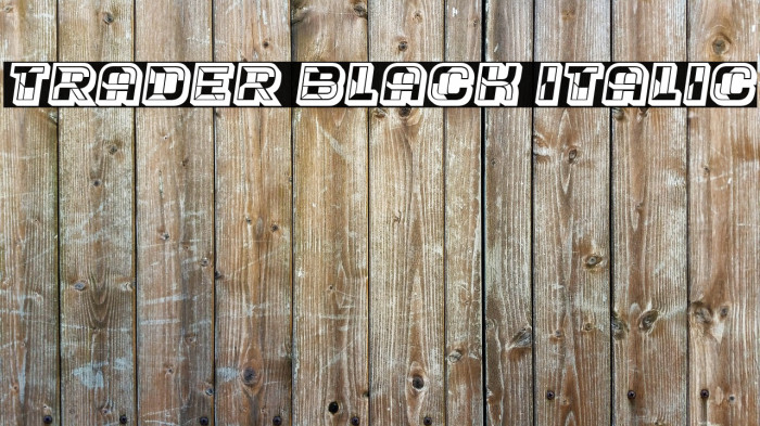 Trader Black Italic Example 1