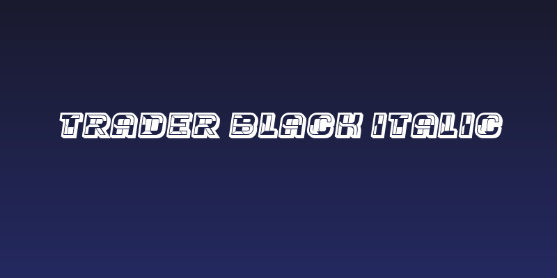 Trader Black Italic Social Header