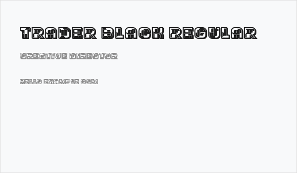 Trader Black Regular Business Card