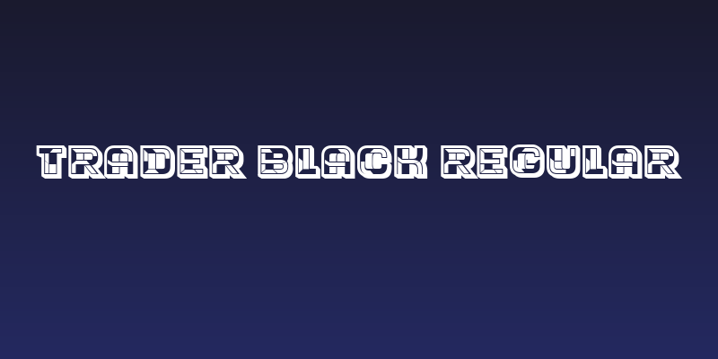 Trader Black Regular Social Header
