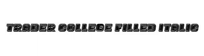 Trader College Filled Italic  Frei Schriftart Herunterladen