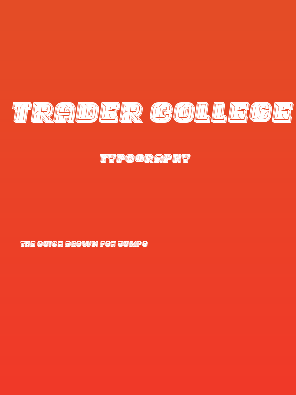 Trader College Filled Italic Poster
