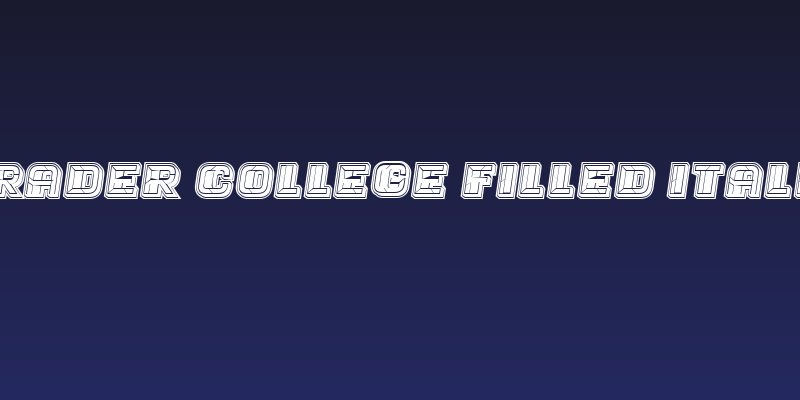 Trader College Filled Italic Social Header