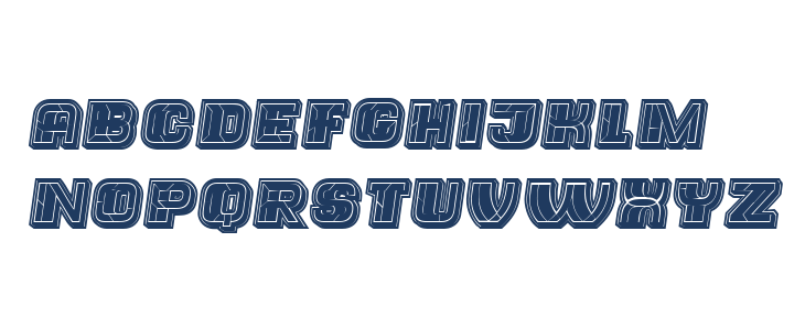 Trader College Filled Italic Lowercase