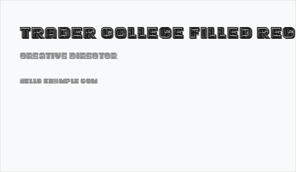 Trader College Filled Regular Business Card