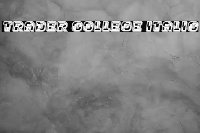 Trader College Italic Font examples