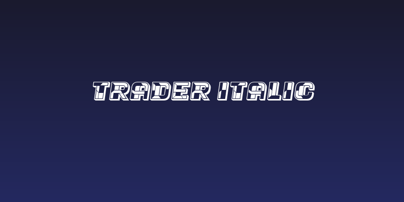 Trader Italic Social Header