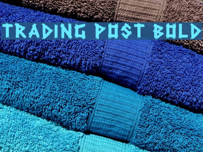 Trading Post Bold Schriftart examples
