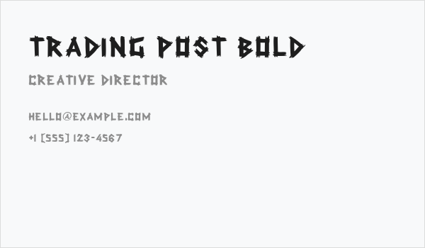 Trading Post Bold Business Card