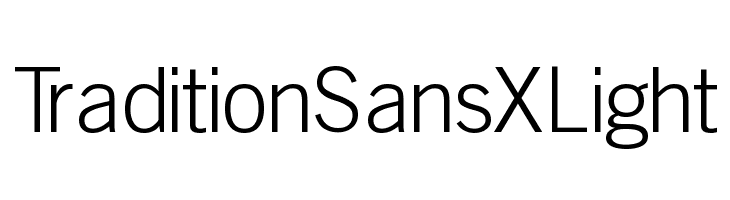 TraditionSansXLight Font