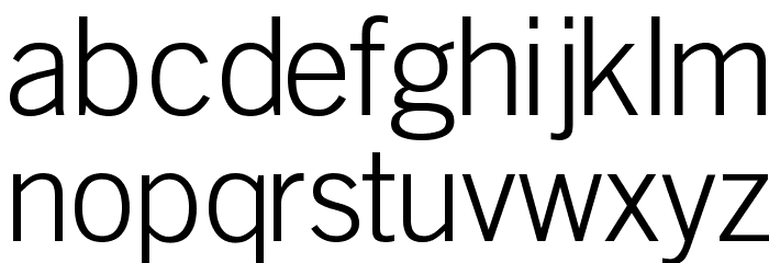 TraditionSansXLight Font LOWERCASE