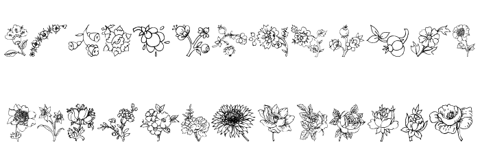 Traditional Floral Design III Font LOWERCASE