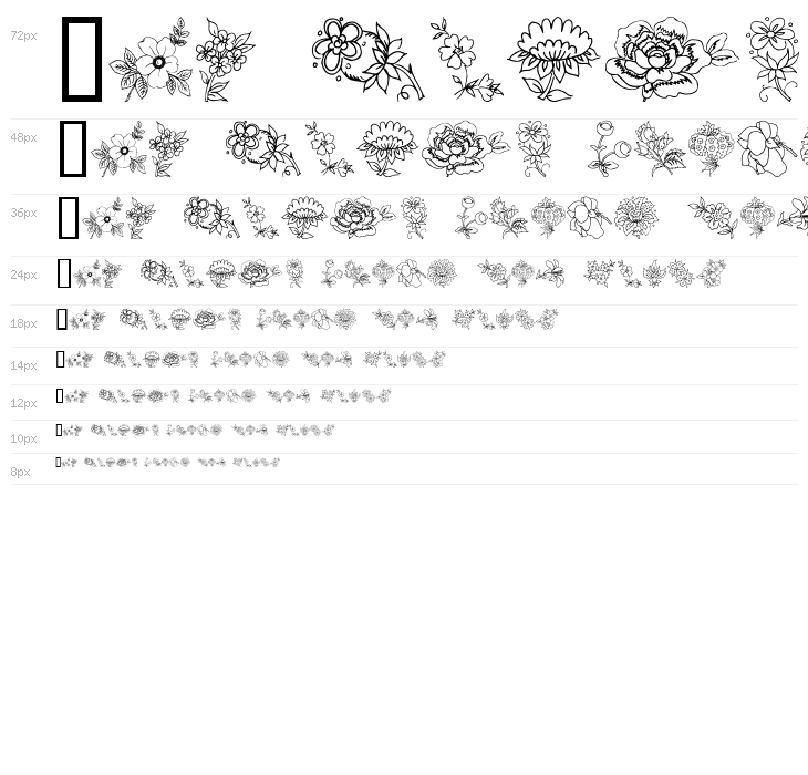 Traditional Floral Design II Waterfall