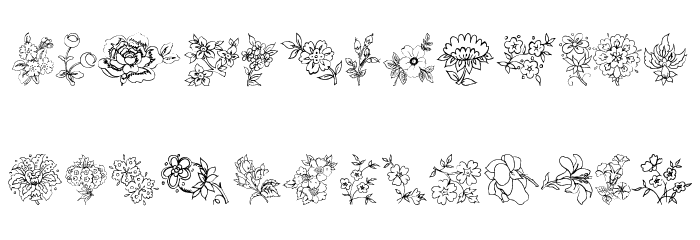 Traditional Floral Design II Font LOWERCASE