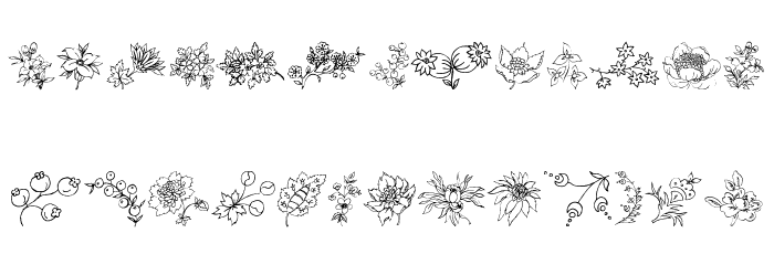 Traditional Floral Design Font LOWERCASE