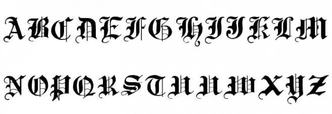 Traditional-Gothic--17th-c- خط أحرف كبيرة