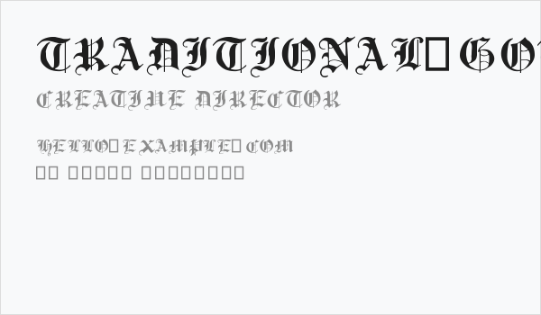 Traditional-Gothic--17th-c- Business Card