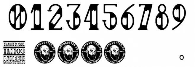 Traditional Tattoo Parlour Font OTHER CHARS