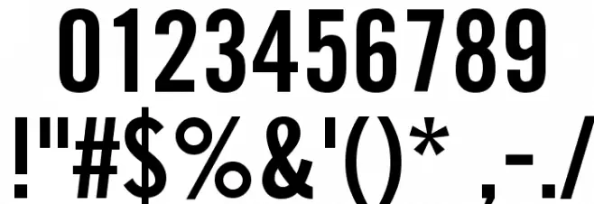 TraditionellSans-Bold Font OTHER CHARS