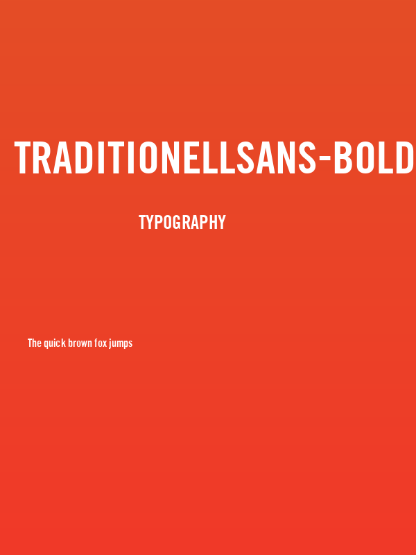 TraditionellSans-Bold Poster