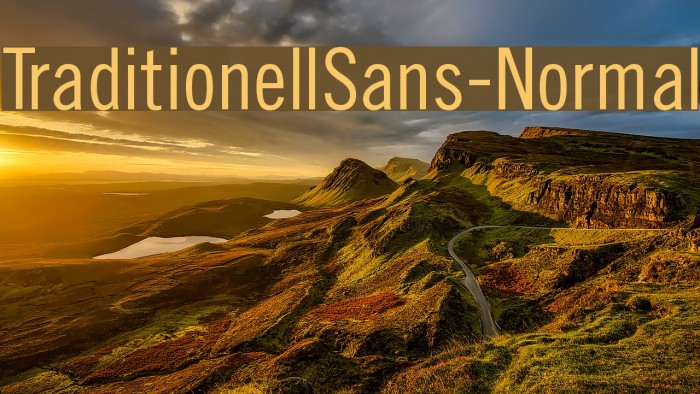 TraditionellSans-Normal Font examples