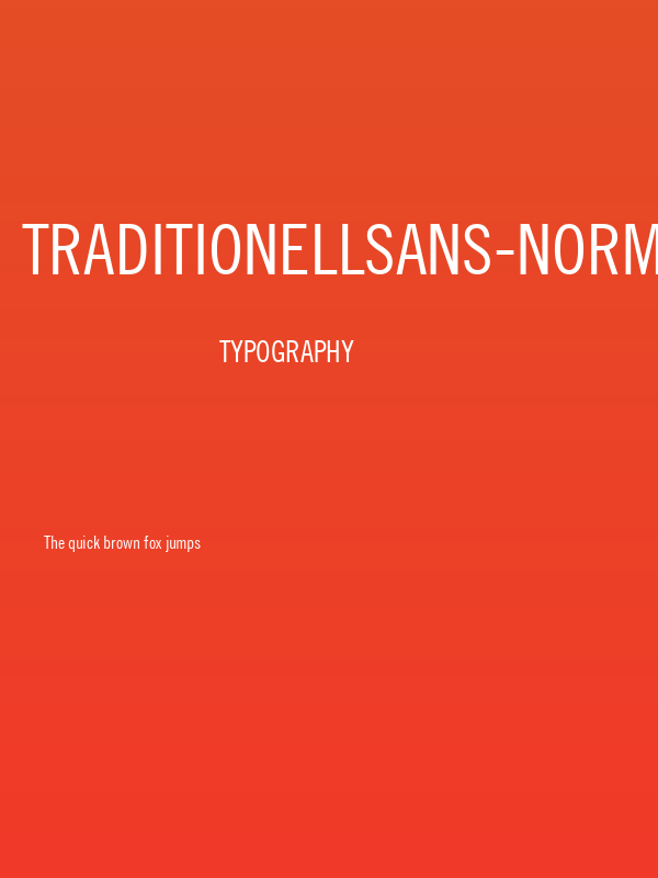TraditionellSans-Normal Poster