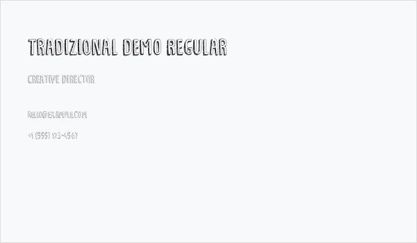 Tradizional DEMO Regular Business Card