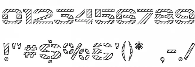 Trafaret Kit Hatched Font OTHER CHARS