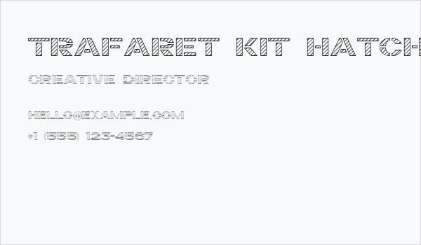Trafaret Kit Hatched Business Card