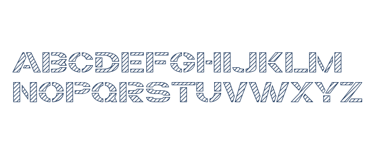 Trafaret Kit Hatched Lowercase