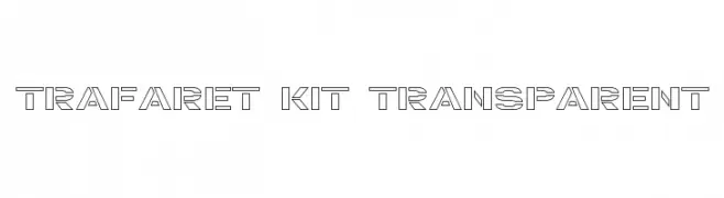 Trafaret Kit Transparent  font caratteri gratis