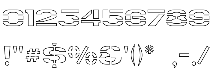 Trafaret Kit Transparent Font OTHER CHARS