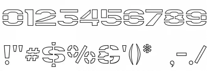 Trafaret Kit Transparent Font OTHER CHARS