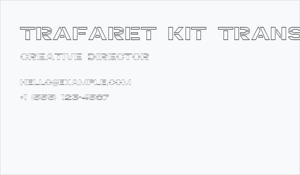 Trafaret Kit Transparent Business Card